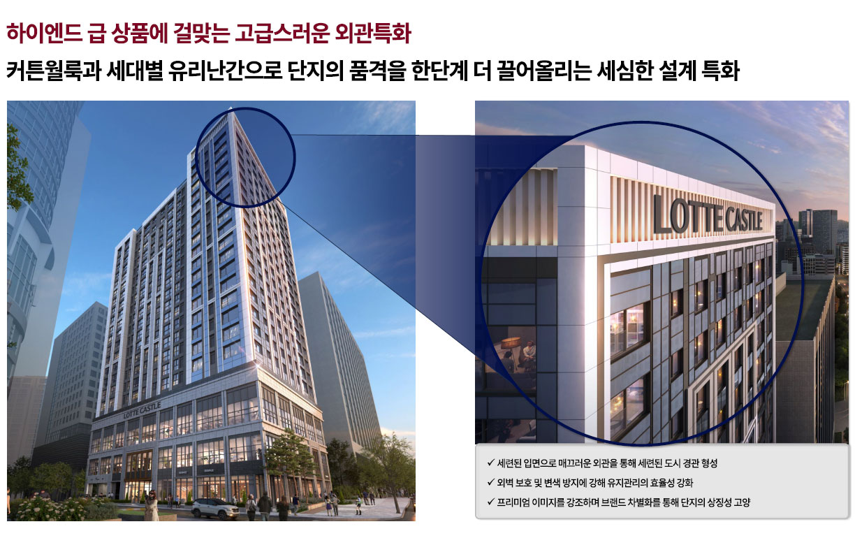 하이엔드 급 상품에 걸맞는 고급스러운 외관특화 