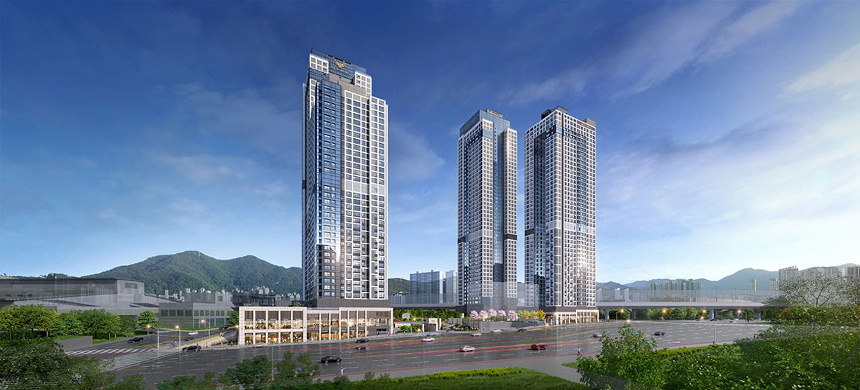 평촌 롯데캐슬 르씨엘 조감도 view